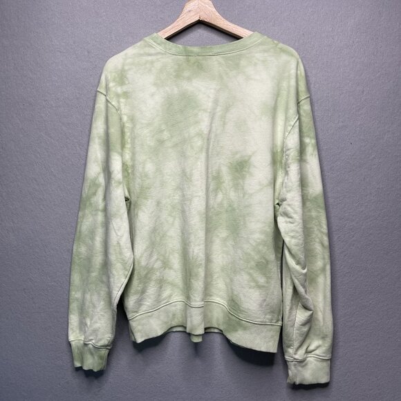 The Simpsons Lisa Sweatshirt XL Green Tie-Dye Cotton Blend Crewneck - Picture 5 of 7